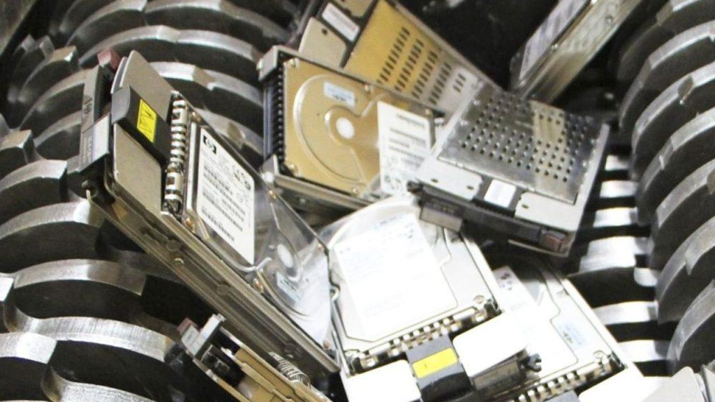 shredding hard drives